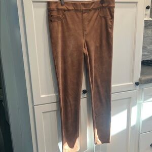 Liverpool Jeans Co. Brown Suede-Look Pants